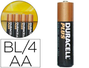 PILA DURACELL ALCALINA PLUS AA BLISTER CON 4 PILAS