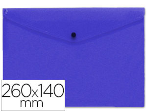 CARPETA LIDERPAPEL DOSSIER BROCHE POLIPROPILENO TAMAÑO SOBRE AMERICANO 260X140 MM AZUL