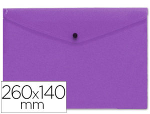 CARPETA LIDERPAPEL DOSSIER BROCHE POLIPROPILENO TAMAÑO SOBRE AMERICANO 260X140MM VIOLETA
