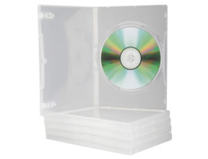 CAJA DVD Q-CONNECT TRANSPARENTE PACK DE 5 UNIDADES