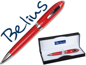 BOLIGRAFO BELIUS 2049 ROJO MALAGA EN ESTUCHE