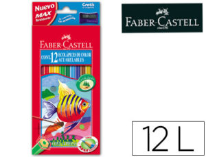 LAPICES DE COLORES FABER-CASTELL ACUARELABLES C/ 12 SURTIDOS