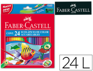 LAPICES DE COLORES FABER-CASTELL ACUARELABLES C/ 24 SURTIDOS