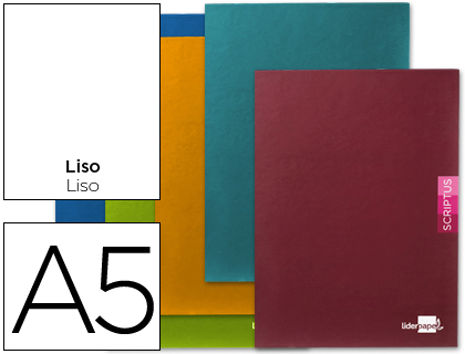 LIBRETA LIDERPAPEL SCRIPTUS A5 PLUS 48 HOJAS 90G/M2 LISO SINMARGEN