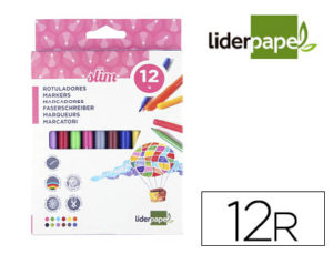 ROTULADOR LIDERPAPEL CAJA 12 COLORES