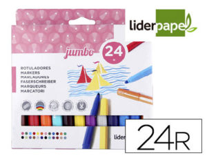 ROTULADOR LIDERPAPEL JUMBO CAJA 24 COLORES