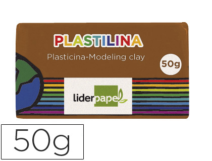 PLASTILINA LIDERPAPEL MARRON UNIDAD TAMAÑO PEQUEÑO