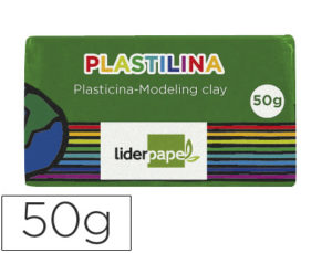 PLASTILINA LIDERPAPEL VERDE OSCURO UNIDAD TAMAÑO PEQUEÑO