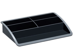 ORGANIZADOR SOBREMESA PLASTICO OFFISYS TIMELESS NEGRO 198X128X37 MM