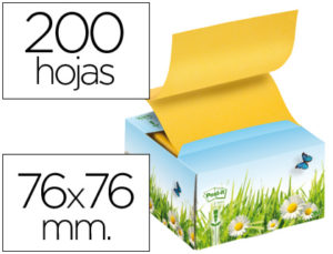 DISPENSADOR BLOC DE NOTAS ADHESIVAS POST-IT 76X76 MM CONMOTIVO FLORAL