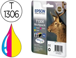 INK-JET EPSON STYLUS SX525WD/620FW OFFICE B42WD/BX320FW/525WD T1306 PACK TRICOLOR