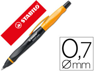 PORTAMINAS STABILO SMARTGRAPH 0,7MM HB CUERPO NEGRO Y NARANJA