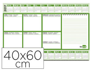PLANNING SOBREMESA SEMANAL LIDERPAPEL 40X60 CM 80 GR 60 HOJAS 2020-2021