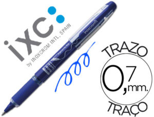 ROTULADOR ROLLER INOXCROM FREE INK CAMPUS CON GRIP AZUL 0,7 MM