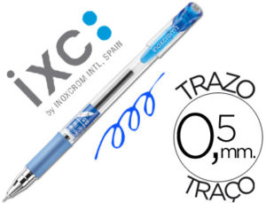 ROTULADOR ROLLER INOXCROM GEL CAMPUS CON GRIP AZUL 0,5 MM