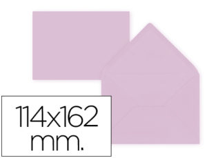 SOBRE LIDERPAPEL C6 ROSA PALIDO 114X162 MM 80GR PACK DE15 UNIDADES