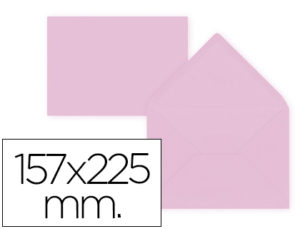 SOBRE LIDERPAPEL C5-EA5 ROSA PALIDO 157X225MM 80 GR PACK DE 9 UNIDADES