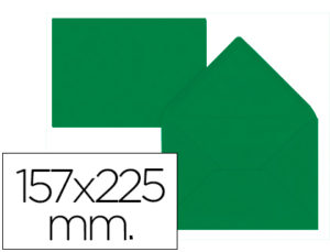 SOBRE LIDERPAPEL C5-EA5 VERDE ACEBO 157X225MM 80 GR PACK DE 9 UNIDADES