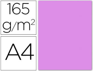 PAPEL COLOR LIDERPAPEL A4 165G / M2 LILA PAQUETE DE 9