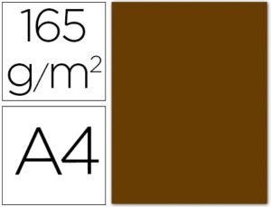 PAPEL COLOR LIDERPAPEL A4 165G / M2 MARRON PERGAMINO PAQUETE DE 9