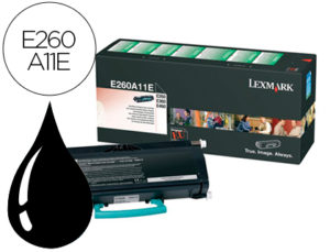 TONER LEXMARK E260A11E NEGRO 3500 PAG