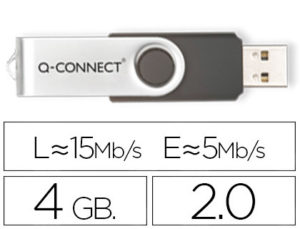 MEMORIA USB Q-CONNECT FLASH 4 GB 2.0