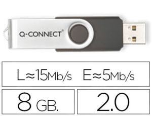 MEMORIA USB Q-CONNECT FLASH 8 GB 2.0