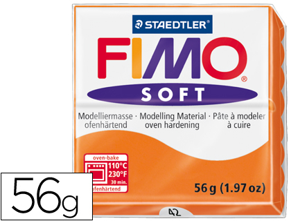 PASTA STAEDTLER FIMO SOFT 56 GR COLOR NARANJA