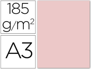CARTULINA GUARRO DIN A3 ROSA 185 GR PAQUETE 50 H