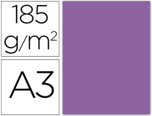 CARTULINA GUARRO DIN A3 VIOLETA 185 GR PAQUETE 50 H