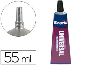 PEGAMENTO BOSTIK UNIVERSAL TRANSPARENTE 55 ML UNIDAD