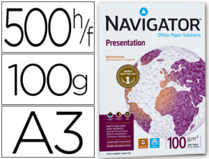 PAPEL FOTOCOPIADORA NAVIGATOR DIN A3 100 GRAMOS PAQUETE DE 500 HOJAS