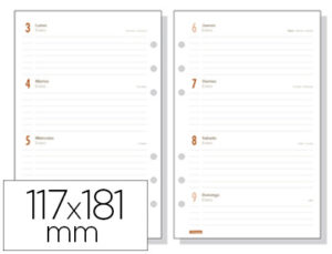 RECAMBIO AGENDA FINOCAM OPEN 500 ANUALIDAD SEMANA VISTA APAISADA 117X181 MM