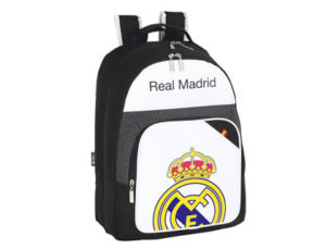 CARTERA ESCOLAR SAFTA REAL MADRID MOCHILA DOBLE 32X42X16 CM