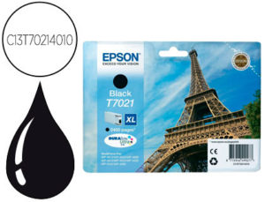 INK-JET EPSON STYLUS T7021 NEGRO XL WP-4000 4500 CAPACIDAD 2400 PAG
