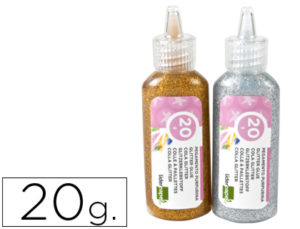 PURPURINA PEGAMENTO LIDERPAPEL FANTASIA COLORES METALICOS ORO Y PLATA BOTE DE 20 GR