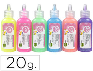 PURPURINA PEGAMENTO LIDERPAPEL FANTASIA COLORES METALICOS PASTELES BOTE DE 20 GR