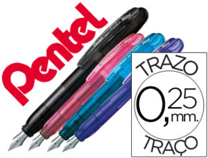 PLUMA PENTEL MINI TRADIO COLORES SURTIDOS NEGRO ROSA AZUL Y VIOLETA