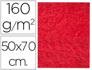FIELTRO LIDERPAPEL 50X70CM ROJO 160G/M2