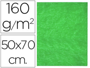 FIELTRO LIDERPAPEL 50X70CM VERDE 160G/M2