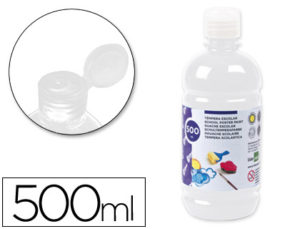 TEMPERA LIQUIDA LIDERPAPEL ESCOLAR 500 ML BLANCO