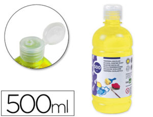 TEMPERA LIQUIDA LIDERPAPEL ESCOLAR 500 ML AMARILLO
