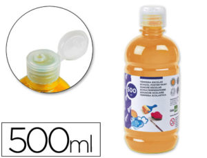 TEMPERA LIQUIDA LIDERPAPEL ESCOLAR 500 ML NARANJA