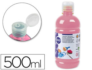 TEMPERA LIQUIDA LIDERPAPEL ESCOLAR 500 ML ROSA