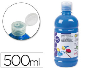 TEMPERA LIQUIDA LIDERPAPEL ESCOLAR 500 ML AZUL