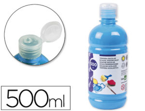 TEMPERA LIQUIDA LIDERPAPEL ESCOLAR 500 ML TURQUESA