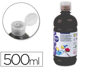 TEMPERA LIQUIDA LIDERPAPEL ESCOLAR 500 ML NEGRO