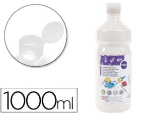 TEMPERA LIQUIDA LIDERPAPEL ESCOLAR 1000 ML BLANCO