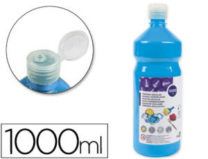 TEMPERA LIQUIDA LIDERPAPEL ESCOLAR 1000 ML TURQUESA