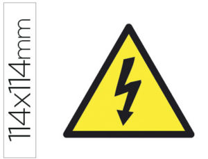 ETIQUETA ADHESIVA APLI DE SEÑALIZACION SIMBOLO ALTA TENSION 114X114 MM